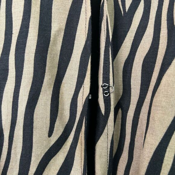 Maggie Barnes 3X Zebra Print Jacket Linen Rayon Plus Size 26/28W Animal Print - Picture 5 of 13